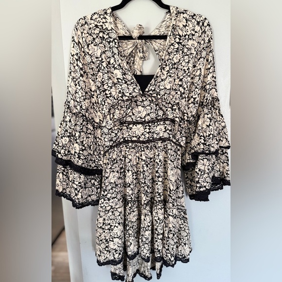 Free People Krestill Mini Tiered Backless Floral Dress - Picture 3 of 5